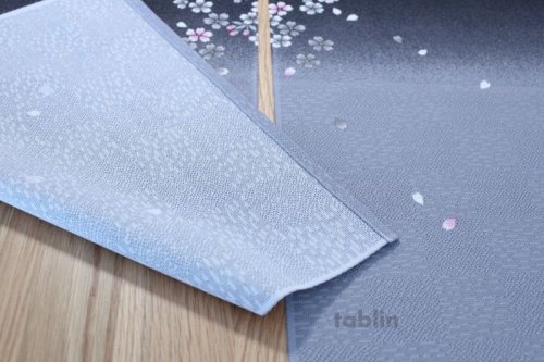 Other Images1: Noren CSMO Japanese door curtain Sakura with moonlight gray 85 x 150cm