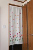 Photo4: Noren CSMO Japanese door curtain Campus Flower white 85 x 170cm (4)
