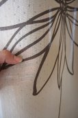 Photo2: Noren CSMO Japanese door curtain Line Flower beige 85 x 170cm (2)