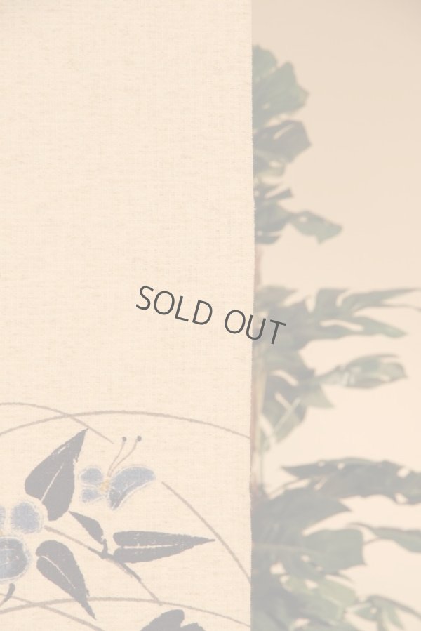 Photo7: Noren CSMO Japanese door curtain Wisdom of the forest - Dayflower navy 85 x 90cm