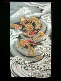 Noren CSMO Japanese door curtain Gosou-shinryu gray 85 x 150cm