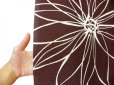 Photo2: Noren CSMO Japanese door curtain Line Flower brown 85 x 170cm (2)