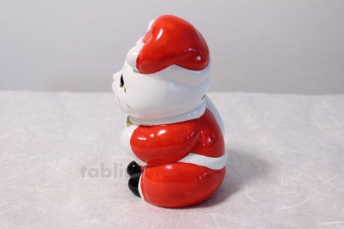 Other Images1: Japanese Lucky Cat Tokoname ware YT Porcelain Maneki Neko Santa Claus H19cm