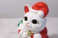 Photo2: Japanese Lucky Cat Tokoname ware YT Porcelain Maneki Neko Santa Claus H19cm (2)