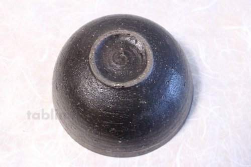 Other Images2: Shigaraki pottery Japanese soup noodle serving bowl black sai D150mm