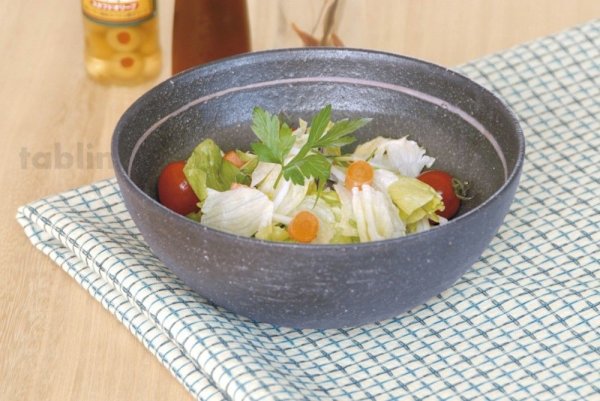 Photo4: Shigaraki pottery Japanese soup noodle serving bowl black sai D200mm