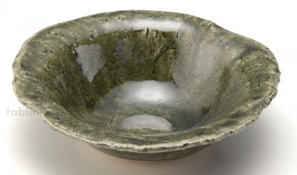 Photo2: Shigaraki pottery Japanese soup noodle serving bowl bidoro green D150mm