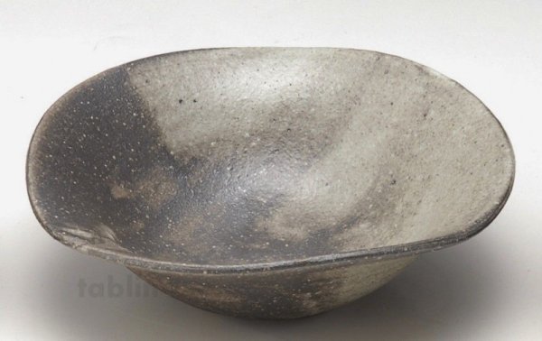 Photo1: Shigaraki pottery Japanese soup noodle serving bowl hai tawami D190mm