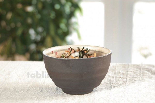 Photo3: Shigaraki pottery Japanese soup noodle serving bowl haruuta D135mm