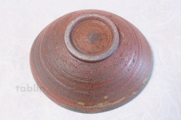 Photo4: Shigaraki pottery Japanese soup noodle serving bowl akane tawami D200mm