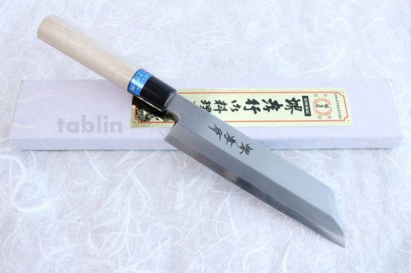 Photo1: SAKAI TAKAYUKI Japanese knife INOX stainless Magnolia wood Mukimono kiritsuke