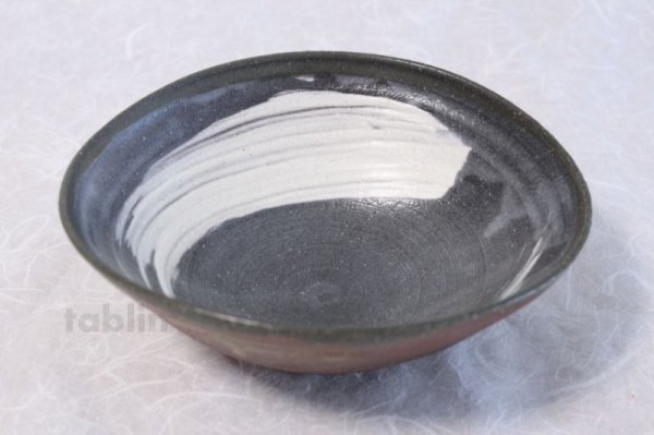 Photo1: Shigaraki pottery Japanese soup noodle serving bowl akane tawami D200mm