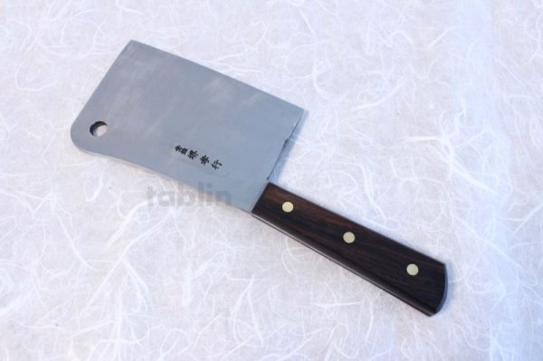 Photo2: SAKAI TAKAYUKI CLEAVER KNIFE SK steel hole 