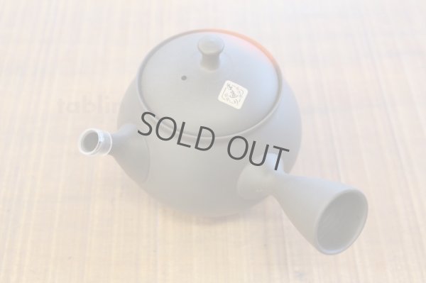 Photo6: Tokoname Japanese tea pot kyusu YT black yohen Shoryu 390ml