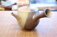 Photo3: Tokoname Japanese tea pot kyusu YT Yakishime butterfly Seiho 370ml (3)