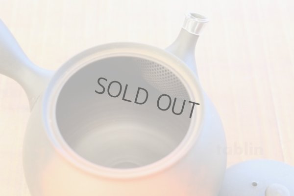 Photo7: Tokoname Japanese tea pot kyusu YT black yohen Shoryu 390ml