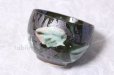 Photo5: Mino ware Japanese pottery matcha chawan tea bowl toga kuromidori noten (5)