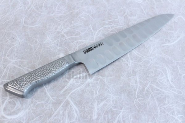Photo1: Glestain all stainless Japanese knife dimple blade Gyuto chef any size