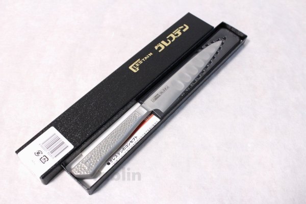 Photo5: Glestain all stainless Japanese knife dimple blade Petty any size