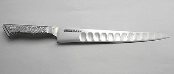 Photo1: Glestain all stainless Japanese knife dimple blade Sujihiki Slicer any size