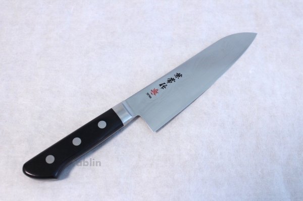 Photo1: SEKI KANETSUNE 33 layers Damascus stainless Japanese kitchen Santoku knife 180mm