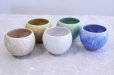 Photo1: Kiyomizu Kyoto porcelain Hana-crystal Toua Japanese tea cup (set of 5) (1)