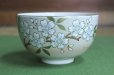 Photo1: Kiyomizu Kyoto porcelain Japanese matcha tea bowl chawan ninsei cherry blossom (1)