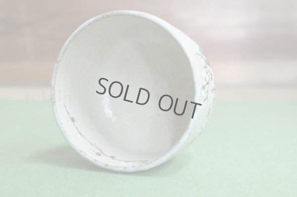 Photo5: Kiyomizu Kyoto porcelain Japanese matcha tea bowl chawan white plum Ryoji