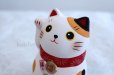 Photo1: Japanese Lucky Cat Tokoname yaki ware Porcelain Maneki Neko fukuoide 3.5inch (1)