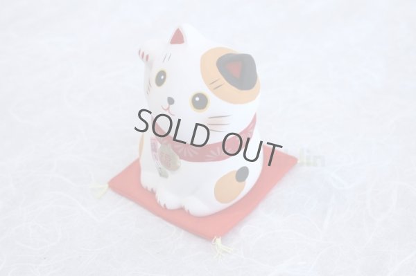 Photo3: Japanese Lucky Cat Tokoname yaki ware Porcelain Maneki Neko fukuoide 3.5inch