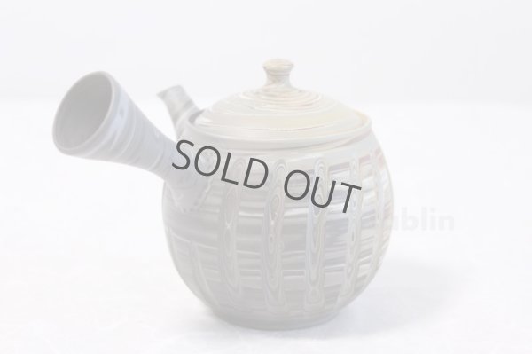 Photo4: Tokoname ware Japanese tea pot kyusu ceramic strainer YT Kenji tate naga 360ml