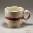 Photo1: Hagi Senryuzan climbing kiln Japanese pottery mug coffee cup line kyu (1)
