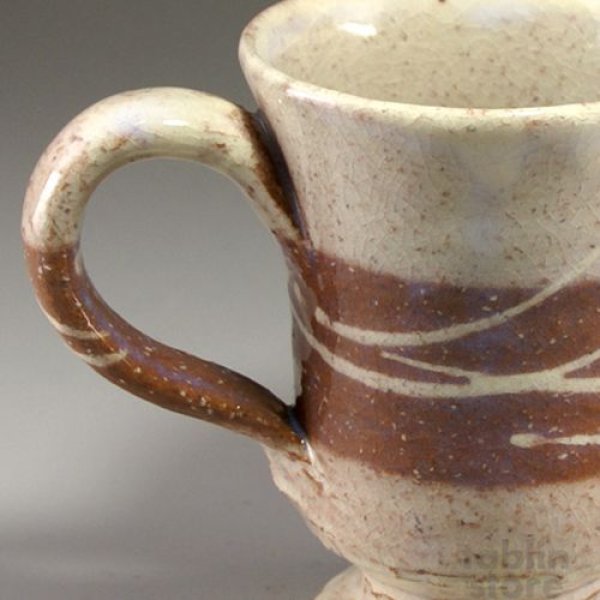 Photo2: Hagi Senryuzan climbing kiln Japanese pottery mug coffee cup brown san