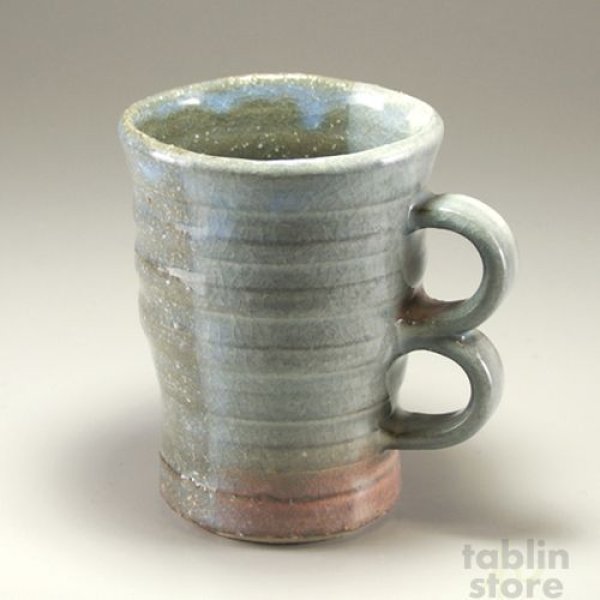 Photo1: Hagi Senryuzan climbing kiln Japanese pottery mug coffee cup nite roku