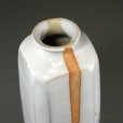 Photo3: Hagi ware Senryuzan climbing kiln Japanese vase mentori fuchi line H21cm