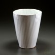 Photo1: Hagi Senryuzan climbing kiln Japanese pottery tumbler tataki white yoshiga (1)