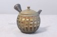 Photo1: Tokoname ware Japanese tea pot kyusu ceramic strainer YT Kenji tate naga 360ml (1)