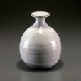 Photo2: Hagi ware Senryuzan climbing kiln Japanese vase yohen single flower H12cm (2)