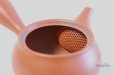 Photo4: Tokoname yaki ware Japanese tea pot morimasa red syudei ceramic tea strainer 360ml (4)