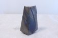 Photo4: Shigaraki pottery Japanese vase Rin kamahen with wood box H 16cm (4)