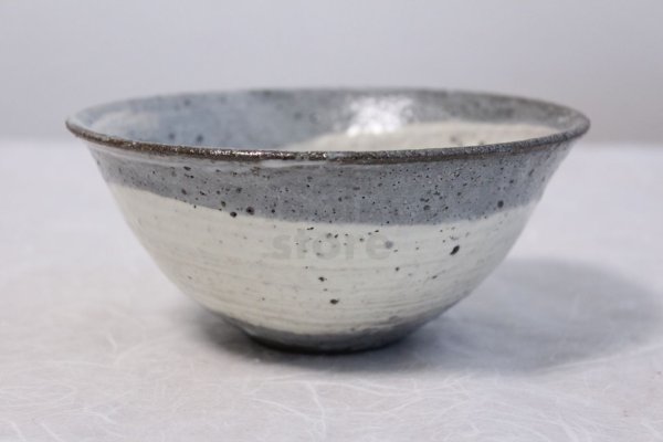 Photo5: Shigaraki pottery Japanese soup noodle serving bowl hakekoba D160mm