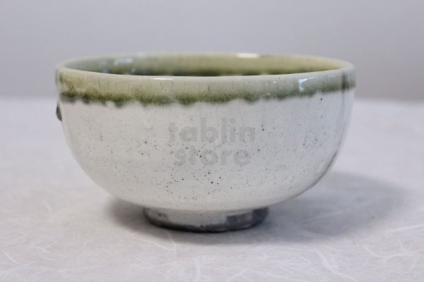 Photo4: Shigaraki pottery Japanese soup noodle serving bowl hisui D140mm