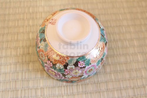 Other Images3: Kutani yaki ware tea bowl Honkin Hanazume Taiga chawan Matcha Green Tea Japanese