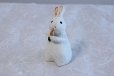 Photo1: Shigaraki pottery Japanese doll rabbit Carrot H130mm (1)