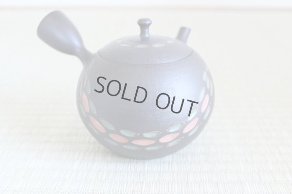 Photo1: Tokoname ware Japanese tea pot kyusu ceramic strainer YT Hokuryu nota 580ml