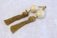 Photo1: Weight for Japanese hanging scroll FUCHIN stone Kutani porcelain gold pearl-like (1)