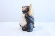 Photo2: Shigaraki pottery Japanese Tanuki Cute Raccoon Dog look up H220mm (2)