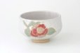 Photo2: Arita Imari porcelain Japanese matcha tea bowl chawan kairagi flower kanzan (2)