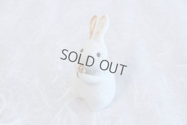 Photo5: Shigaraki pottery Japanese doll rabbit Carrot H130mm