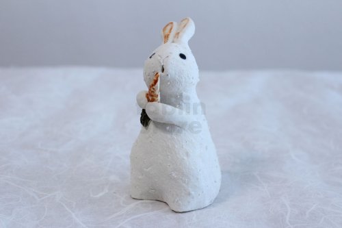 Other Images3: Shigaraki pottery Japanese doll rabbit Carrot H130mm